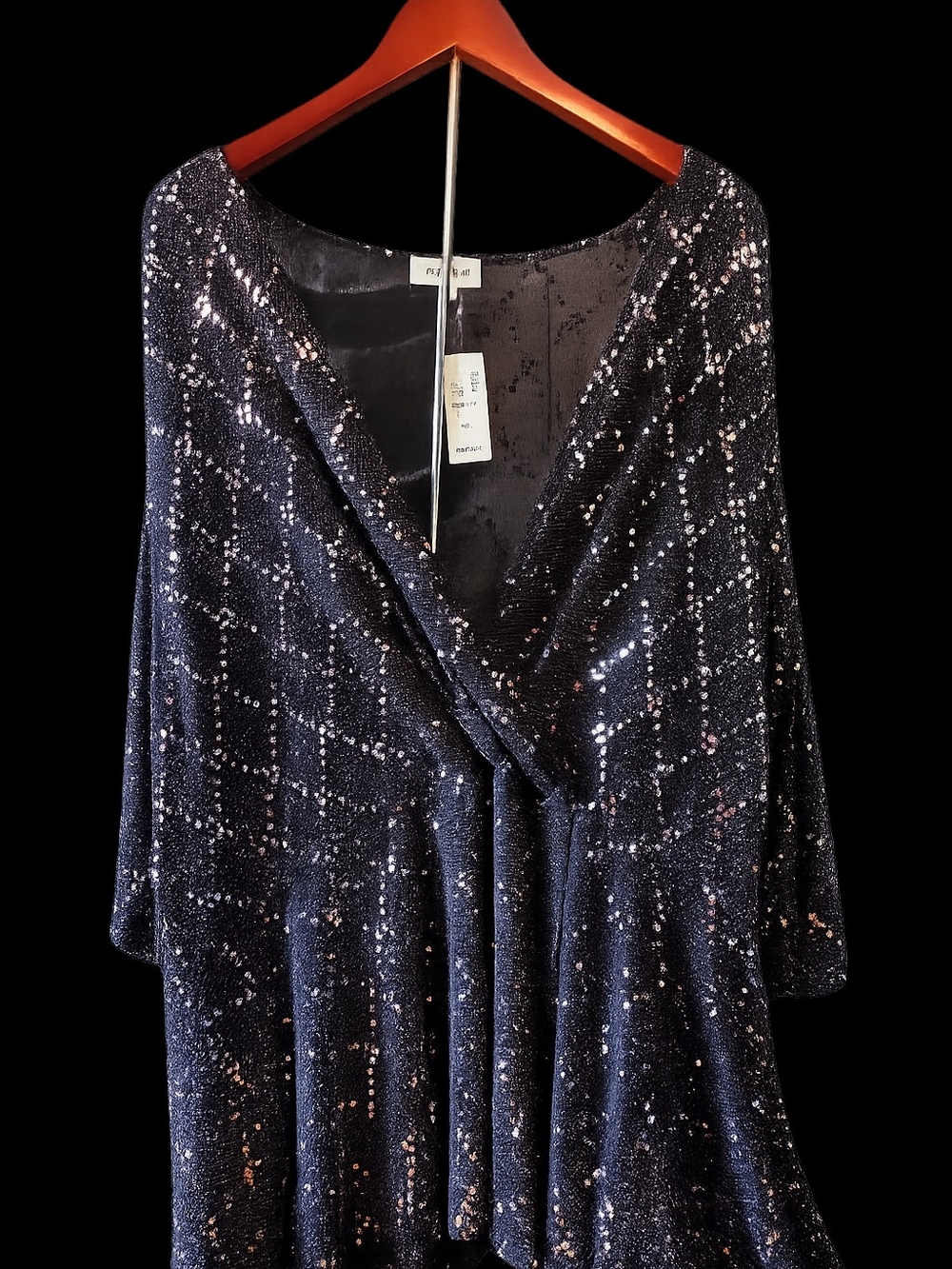 Avenue Black Sequin Blouse